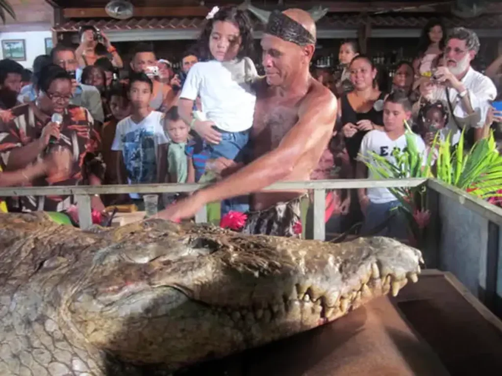The funeral of Pocho the crocodile