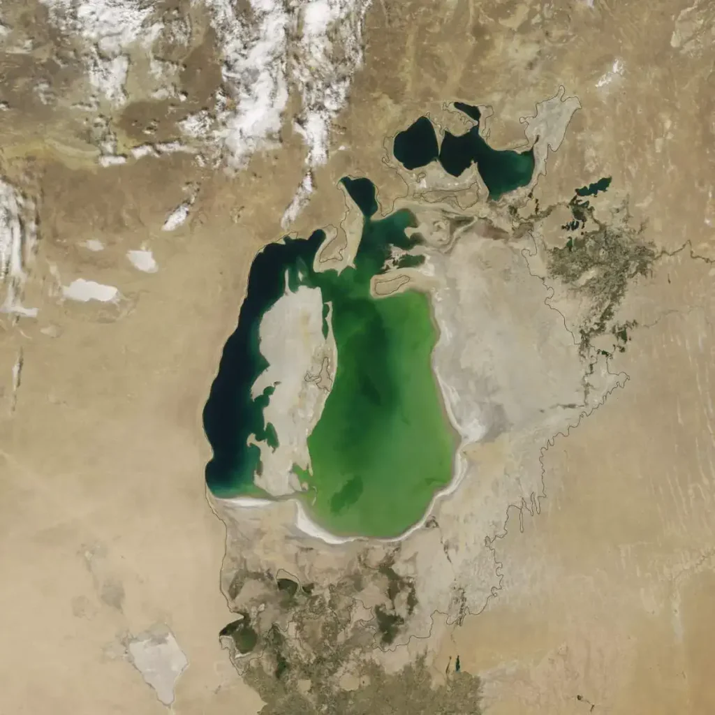 Changing Earth: Aral Sea, August 25, 2000