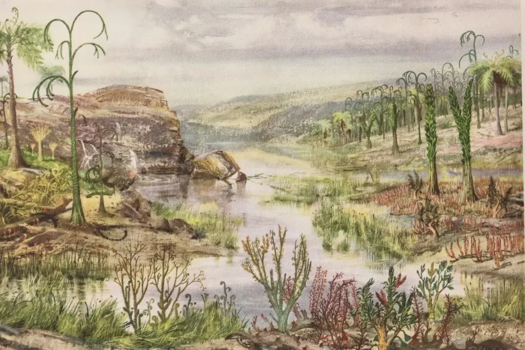 First plants on Earth (Devonian period)