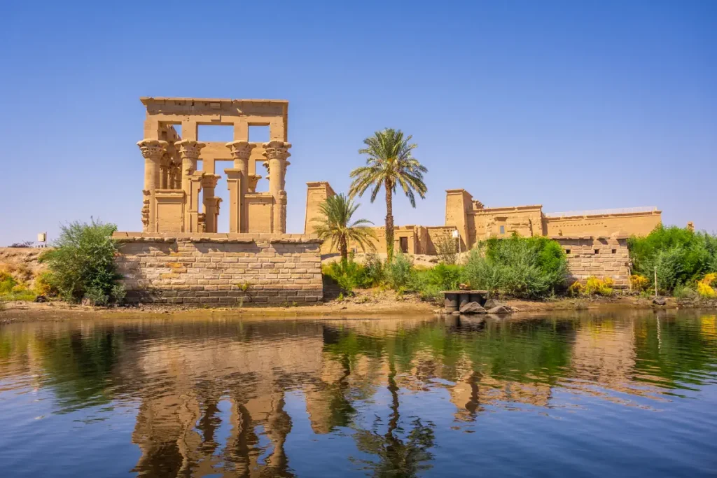 The temple of Isis in the beautiful Philae temple complex