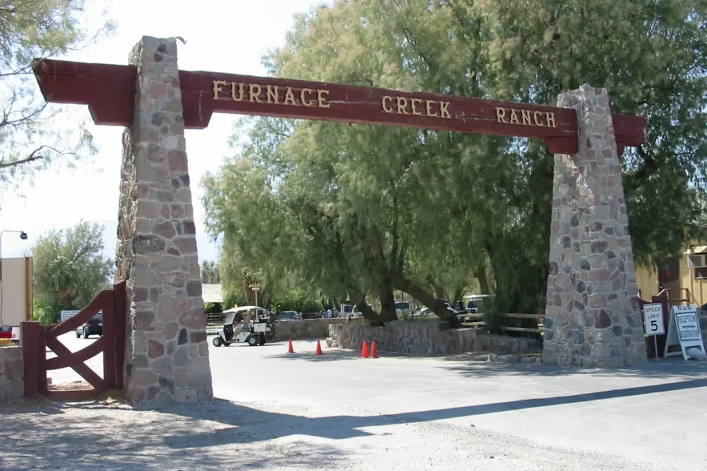 Hottest place in the world: Entrance to Furnace Creek Ranch