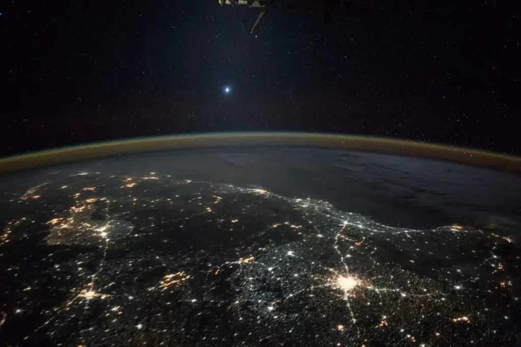 Most beautiful Earth images from the International Space Station in 2015: Venus and Earth from the International Space Station
