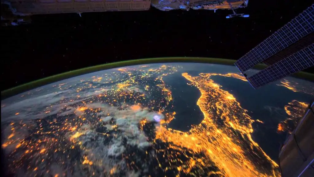 The Earth in the night from space