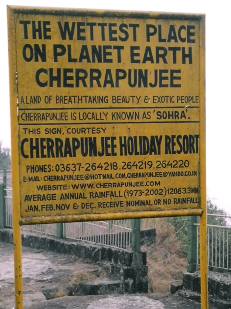 Wettest places in the world: Cherrapunji