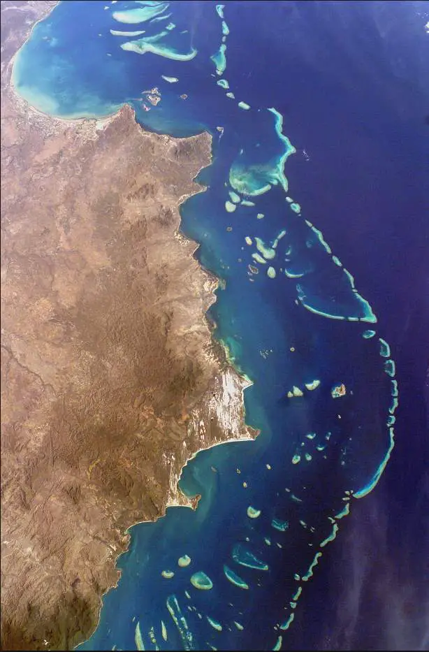 Amazing facts about the Earth: Great Barrier Reef from the space