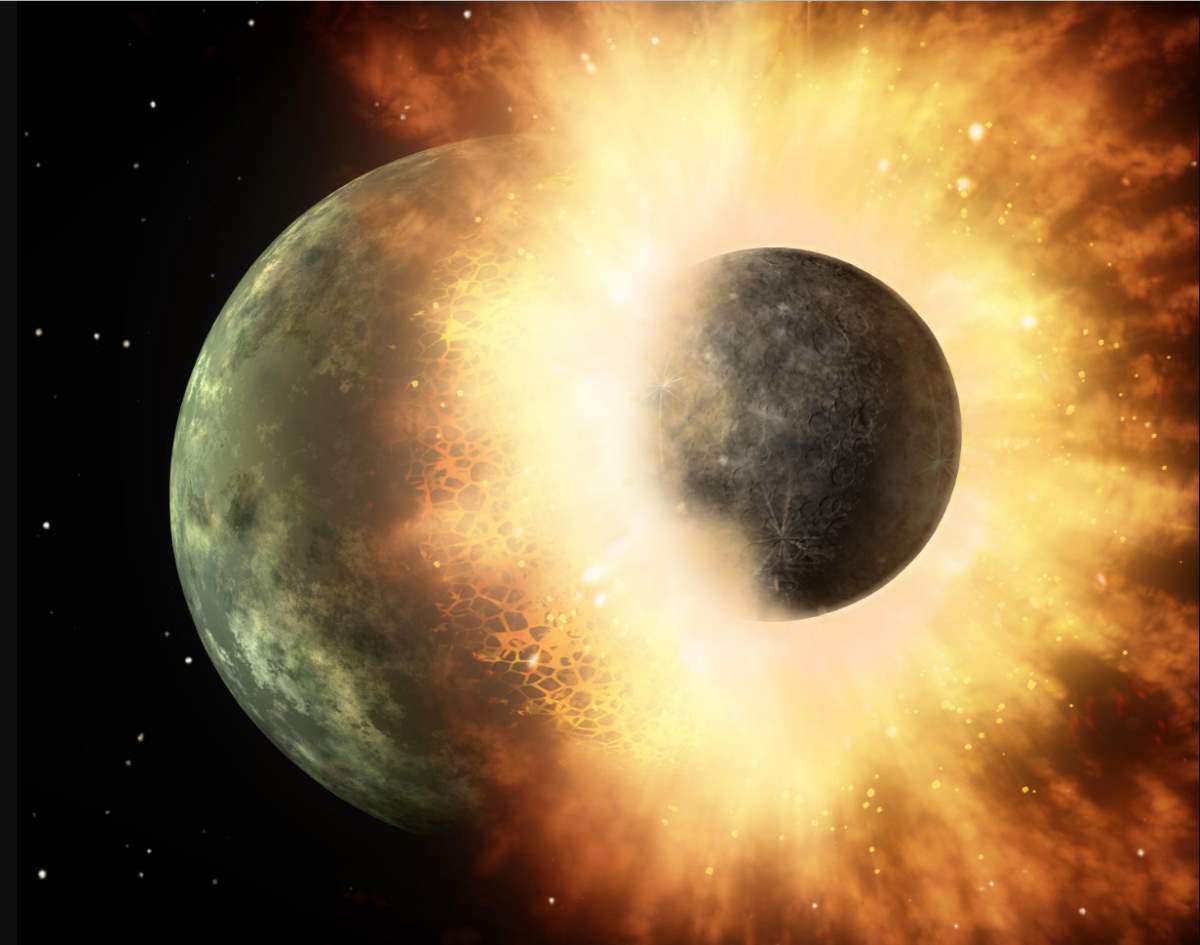 How Earth Could Die: Collision between two planetary bodies