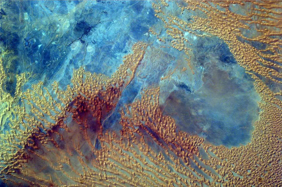 Most Beautiful Earth Images Taken From the International Space Station in 2016: International Space Station, Sahara Desert from Sally Ride EarthKAM (October 3, 2016)