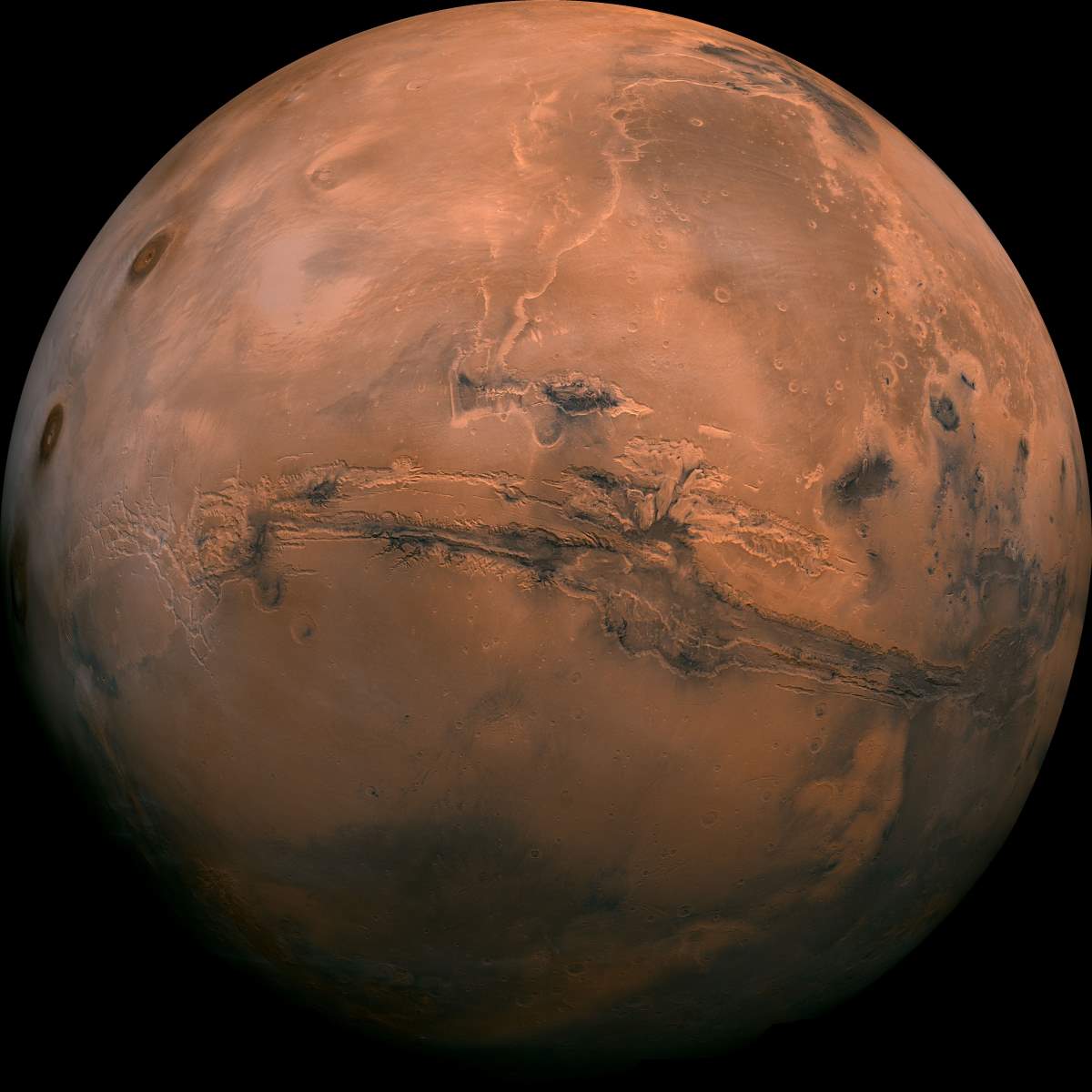 Mars - Valles Marineris Hemisphere Enhanced