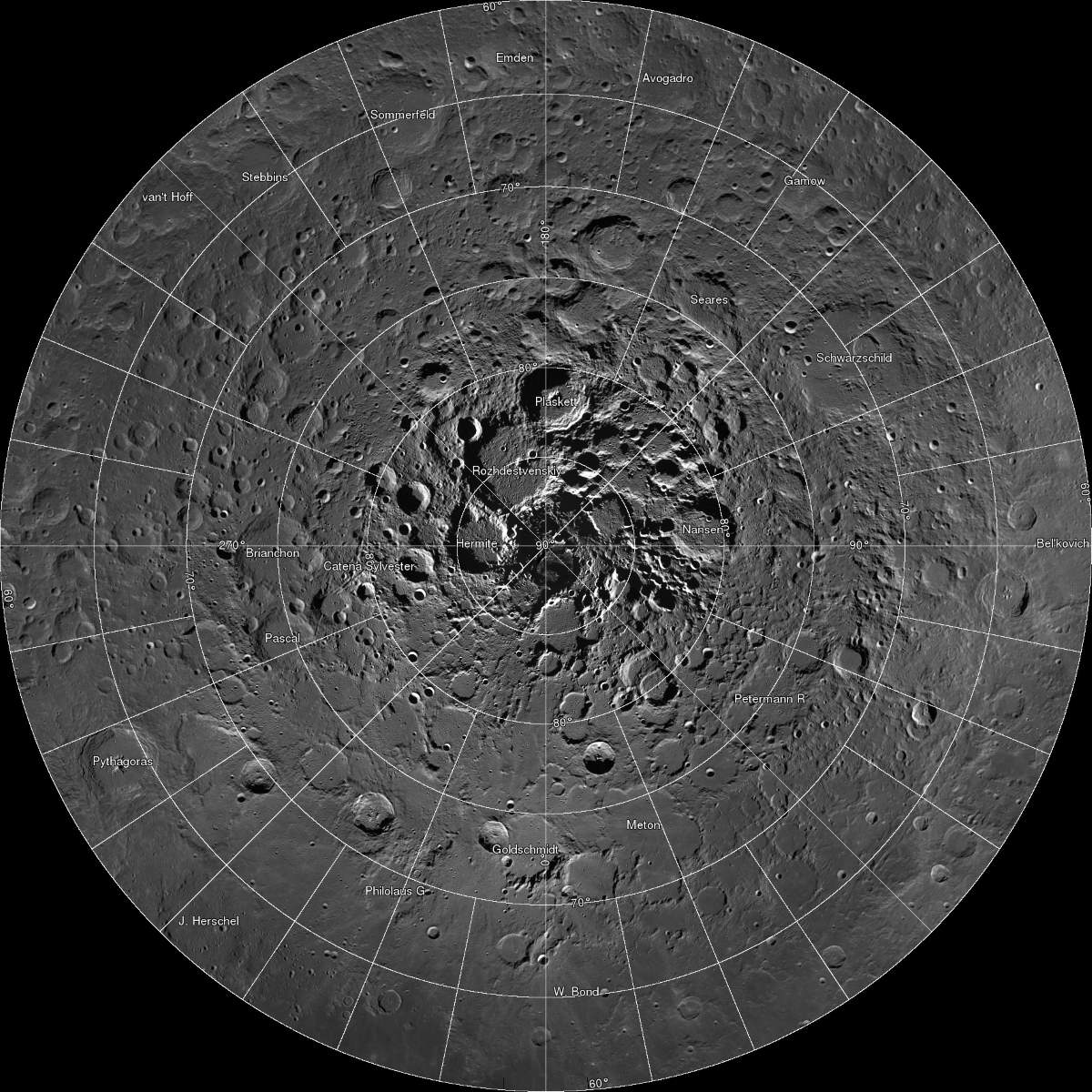 LROC Northern Polar Mosaic LNPM - the Largest Photo ever taken