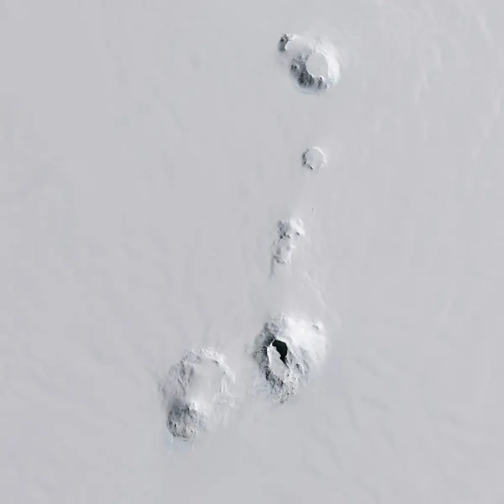 Landsat 8 image of Mount Sidley, the highest volcano in Antarctica.