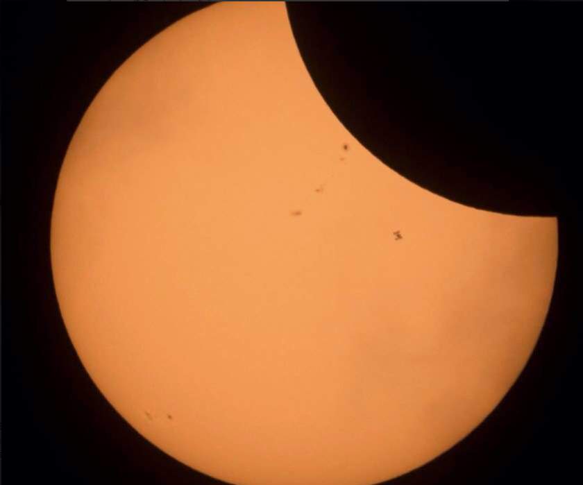 ISS during Solar Eclipse