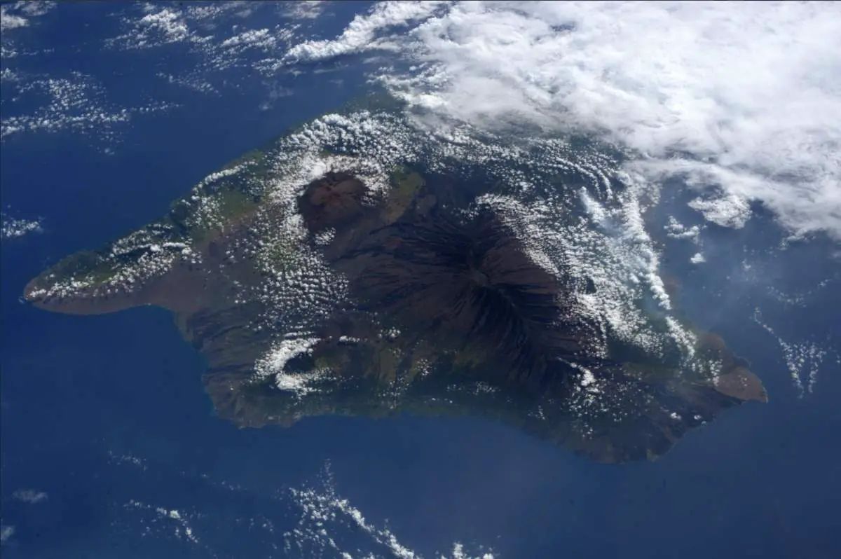 Big Island Hawaii from International Space Station, December 12, 2017