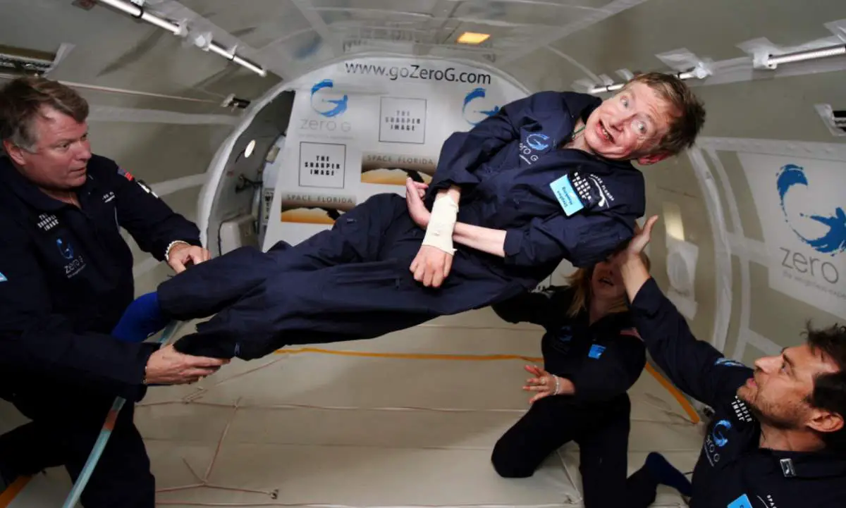 Stephen Hawking in Zero-G Plane