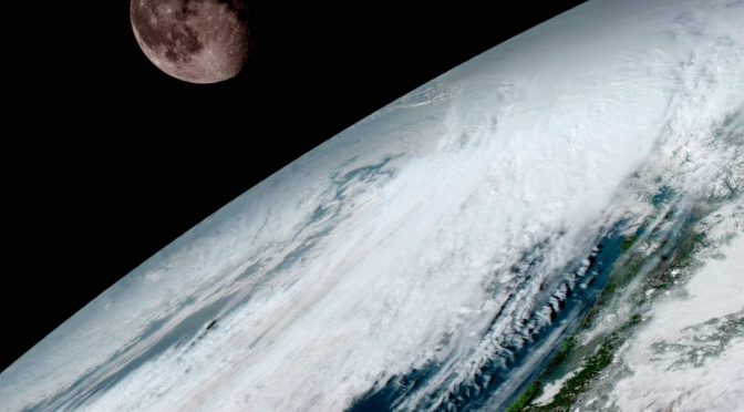 Earth and-Moon. GOES-16 image.