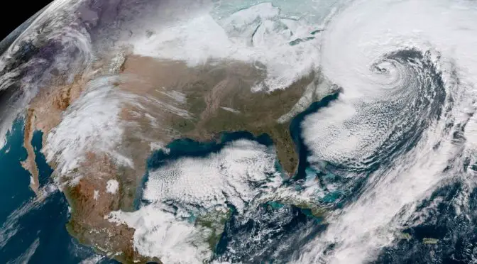 Historic Bomb Cyclone from Space