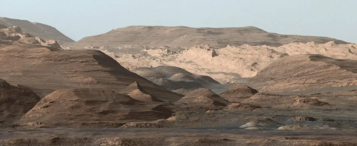 Mars Curiosity Rover view of Mount Sharp