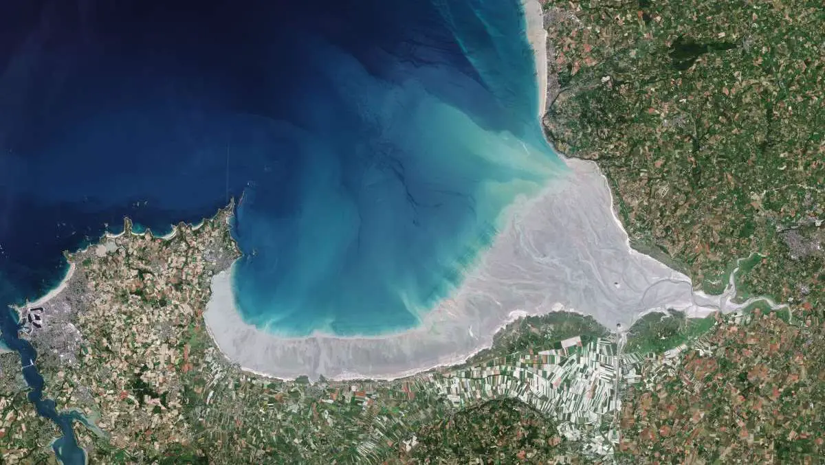 Mont Saint-Michel from space (cropped)