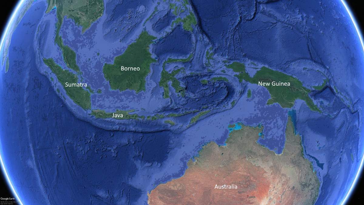 Largest Islands on Earth: Australia, New Guinea, Borneo, Sumatra and Java