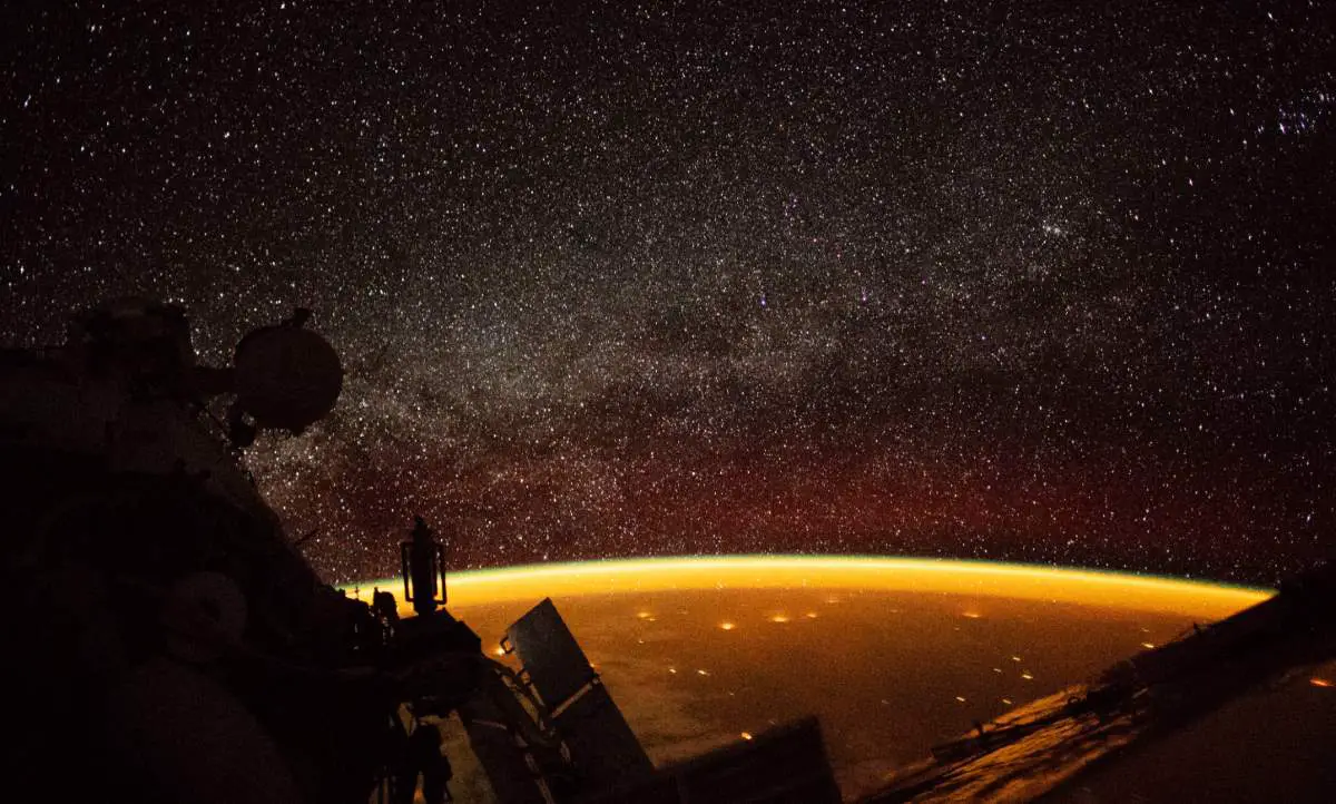 Top 10 Most Beautiful Earth Photos Taken From the International Space Station in 2018: Earth Enveloped in an Orange Airglow