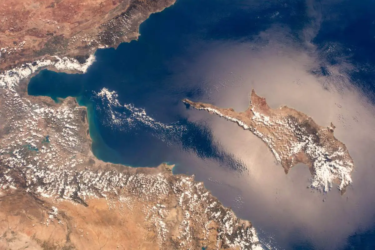Top 10 Most Beautiful Earth Photos Taken From the International Space Station in 2018: Cyprus and the East Mediterranean. October 8, 2018.