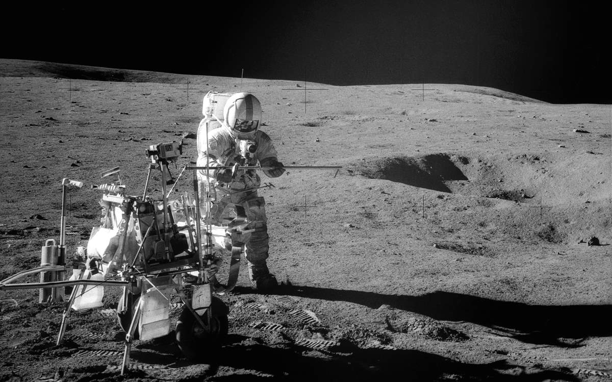 Moon landings - Apollo 14 Commander Alan B. Shepard on the Moon