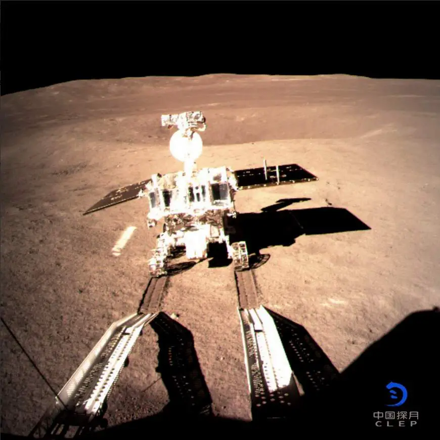 First selfie of Chang'e 4 from the far side of the moon