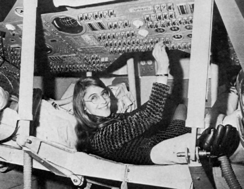 Margaret Hamilton testing the Apollo software