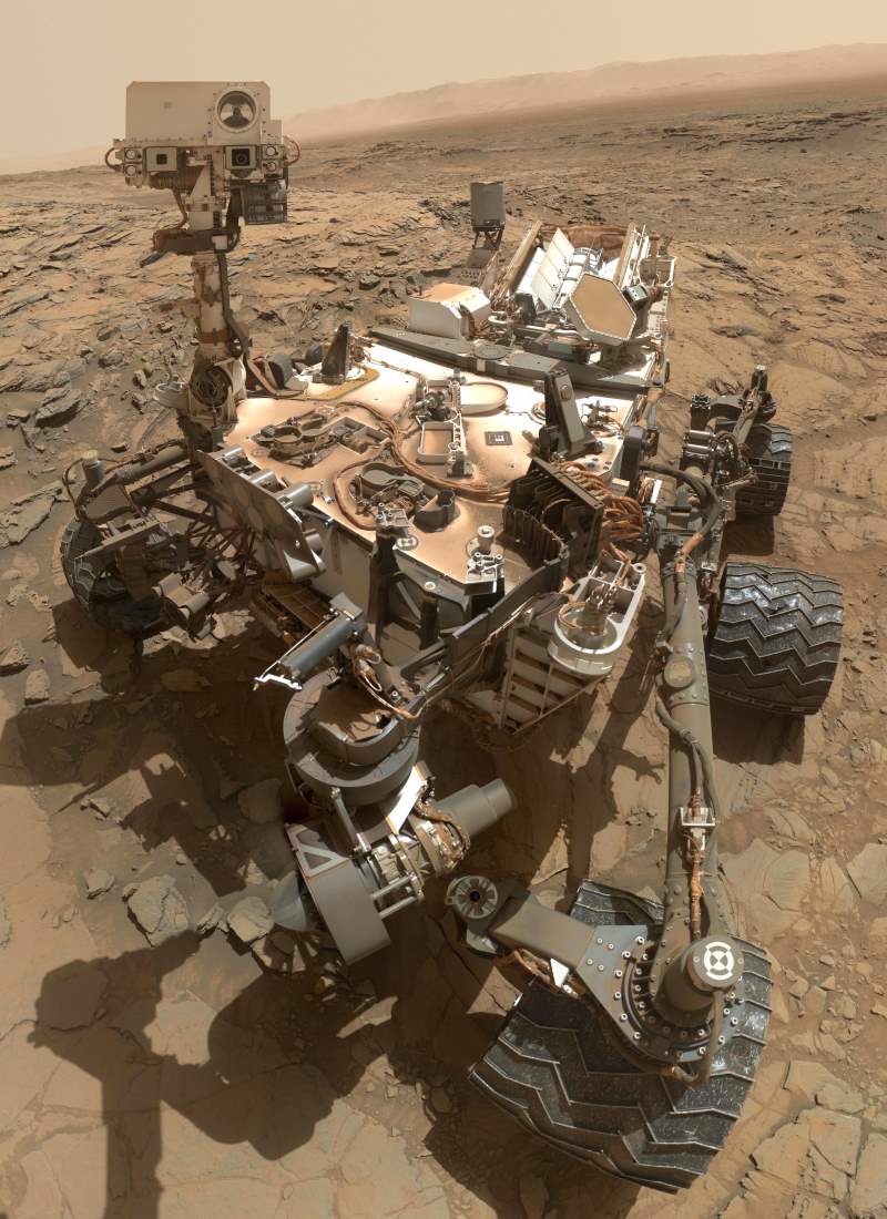 Curiosity Mars rover self portrait
