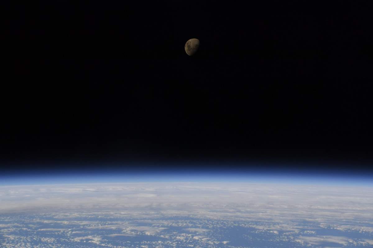 Moonset from the ISS