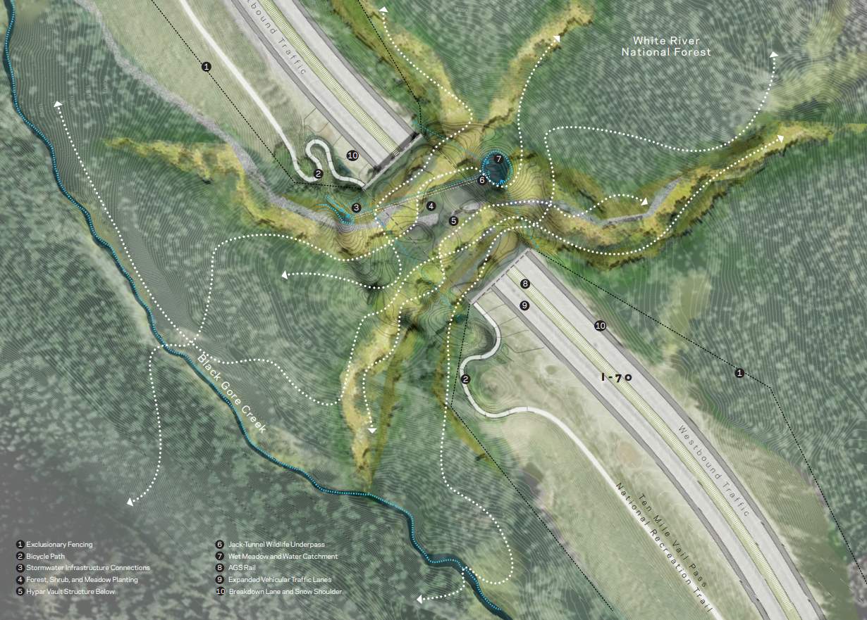 Wildlife crossings - ARC competition winner: HNTB+MVVA's design