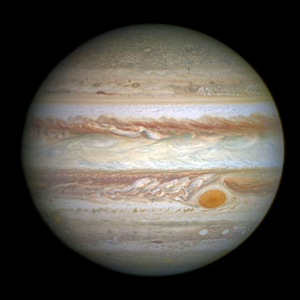 Jupiter photo by the Hubble Space Telescope (April 21, 2014)