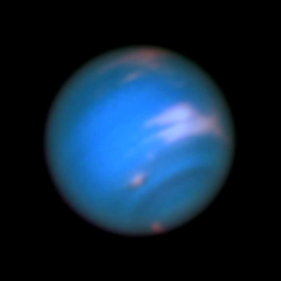 Neptune photo by the Hubble Space Telescope (2016)