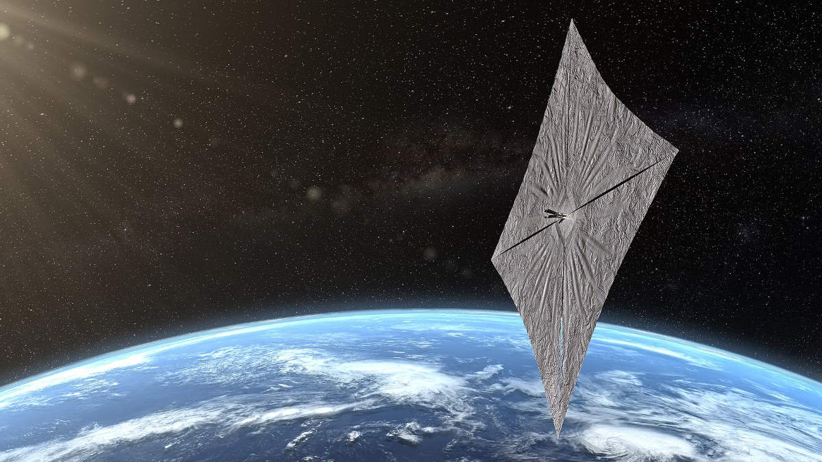 LightSail orbiting the Earth - artist conception