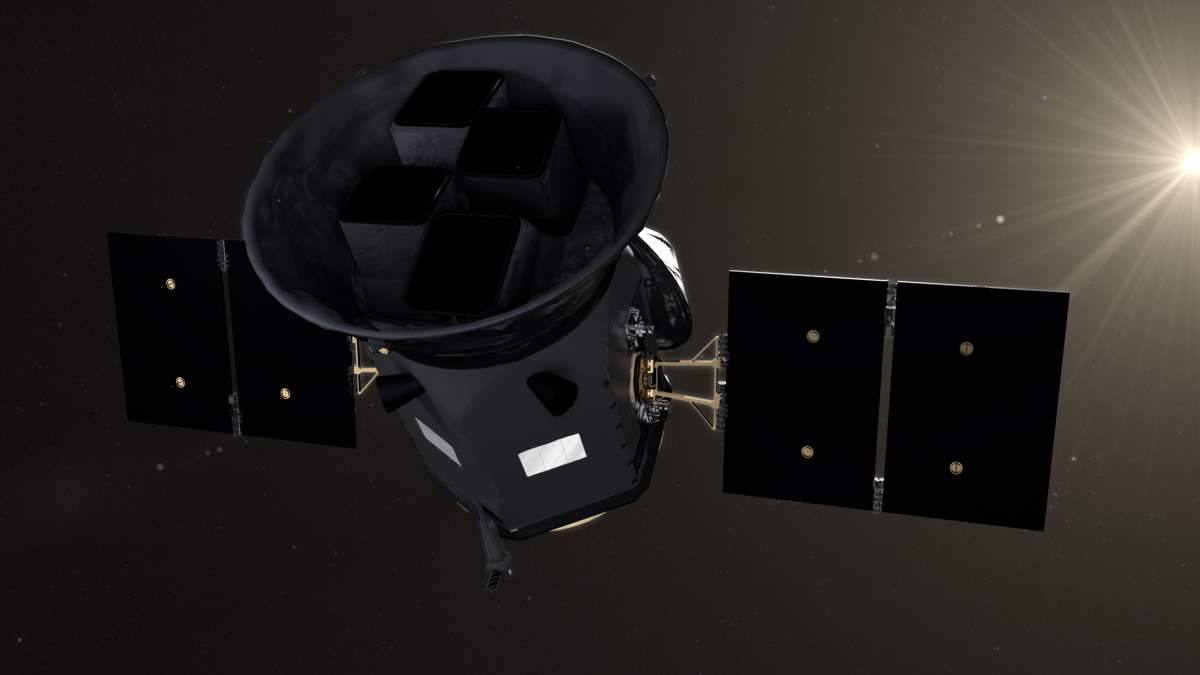 Artist concept of TESS (Transiting Exoplanet Survey Satellite)