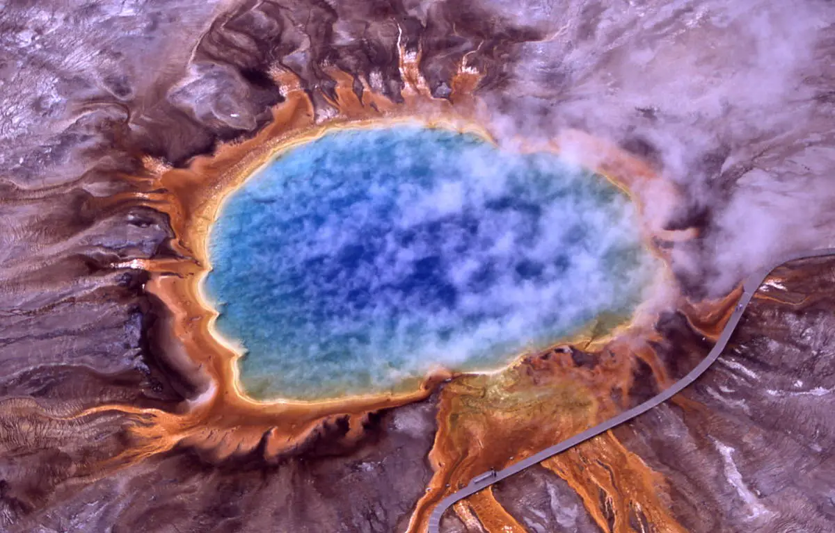 most extreme places where life can be found on Earth: Grand Prismatic Spring in Yellowstone National Park
