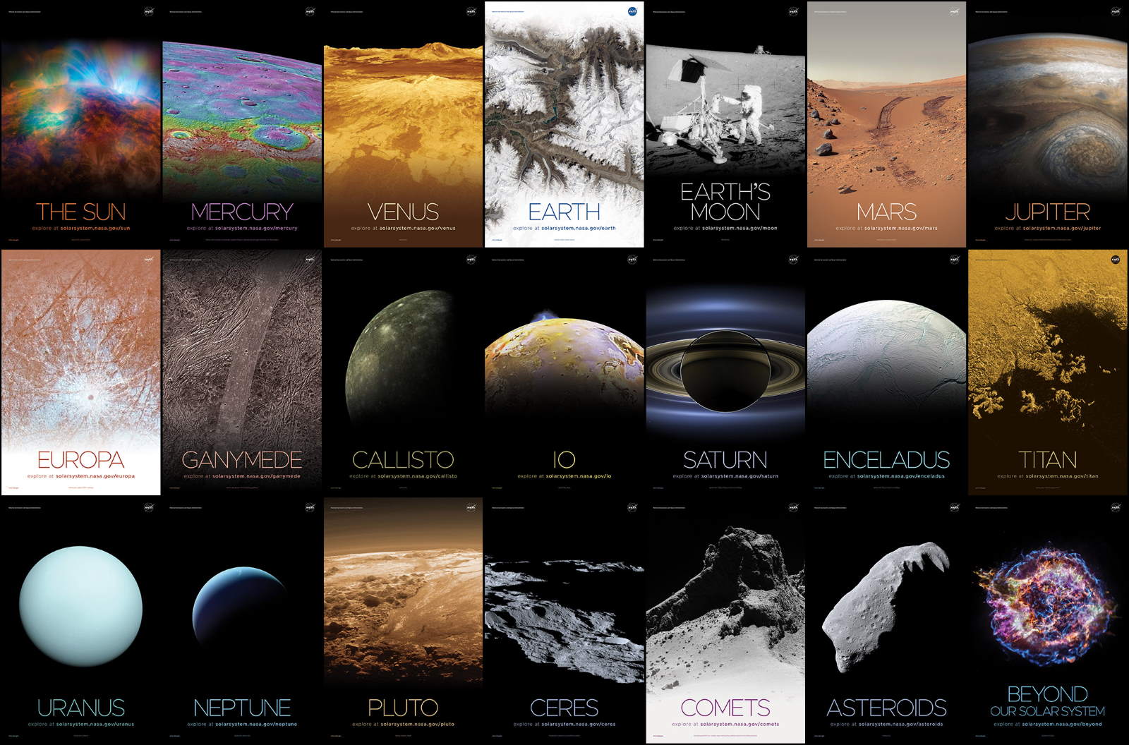 NASA Solar System and Beyond poster set