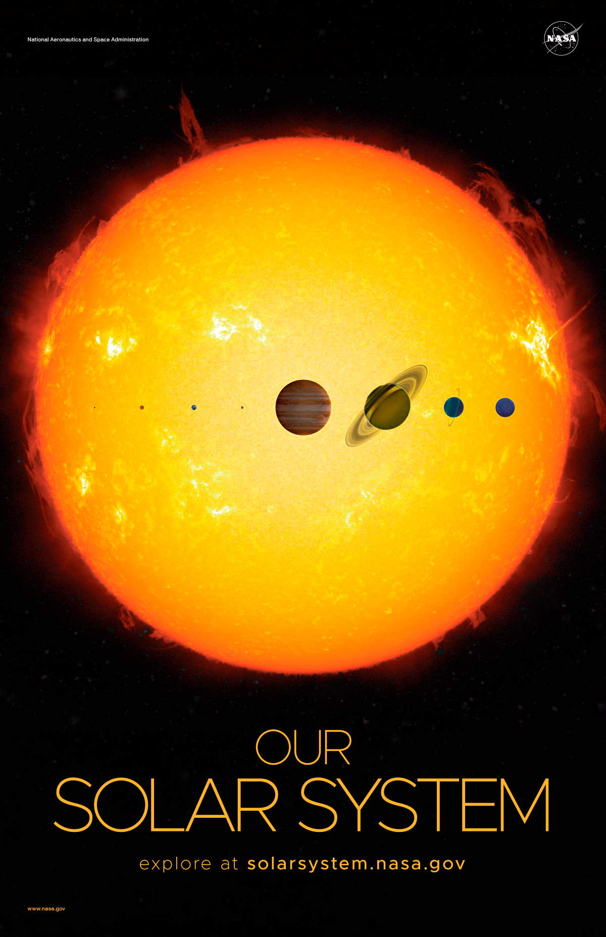 NASA Solar System and Beyond Poster Set - Solar System Version A