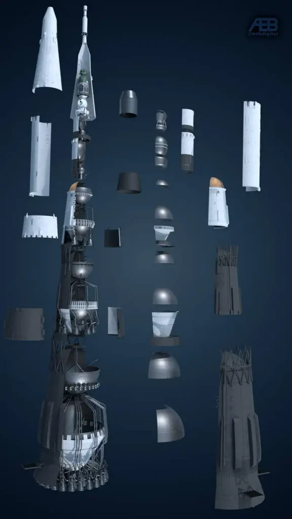 3D model of the Soviet N1 Rocket by Alan Baker
