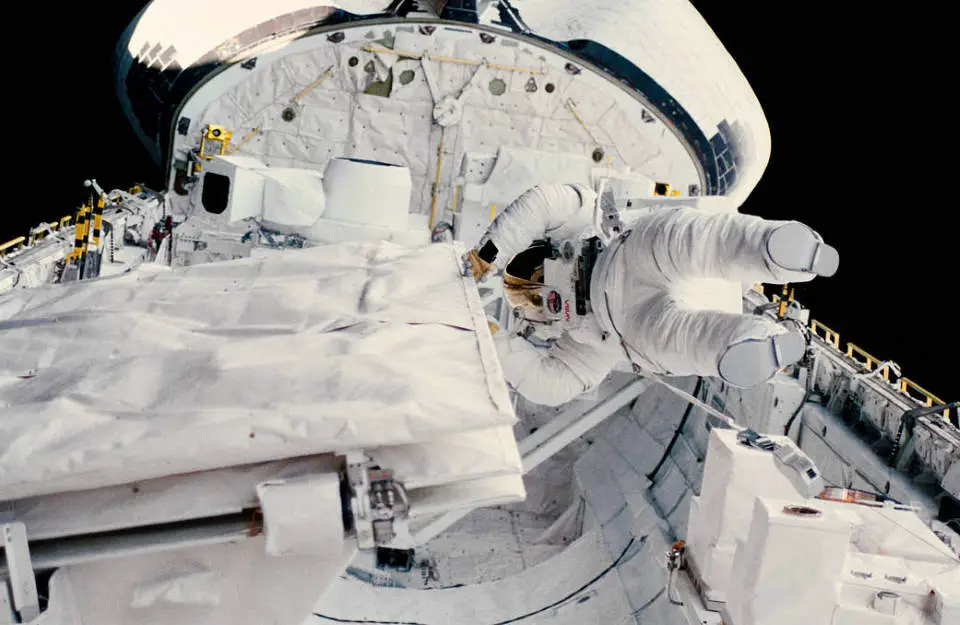 Kathryn Sullivan on October 11, 1984 Spacewalk