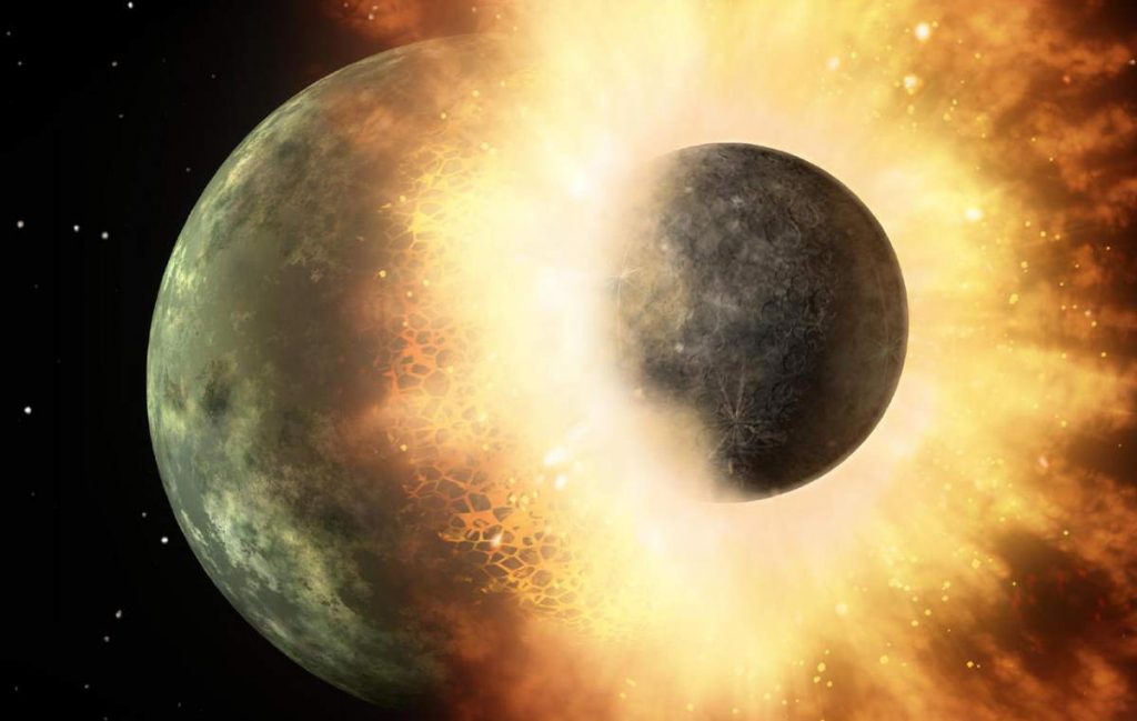 Earth's lifetime - How the moon was formed? Giant impact hypothesis