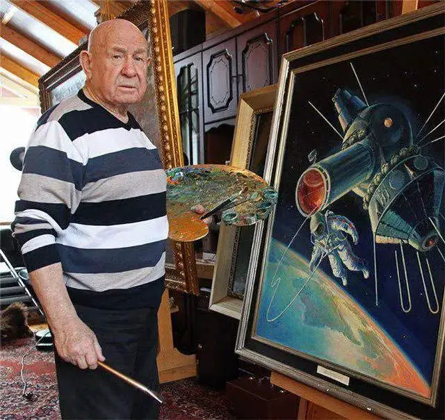 Alexei Leonov painting his own spacewalk