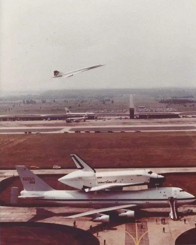 Space Shuttle, Boeing 747, and Concorde