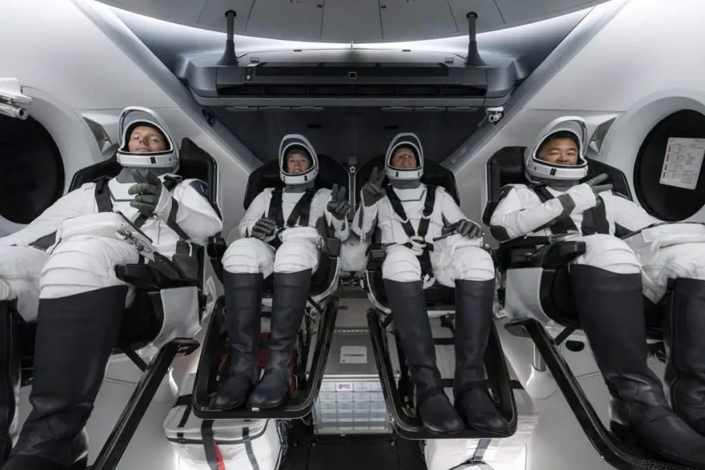 SpaceX Crew-2 astronauts before launch