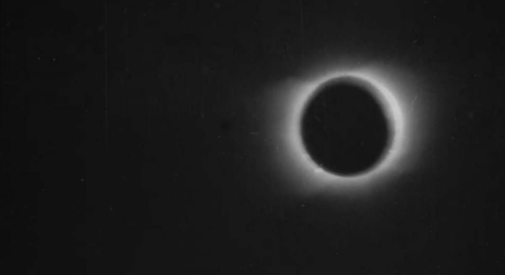 The first footage of a solar eclipse
