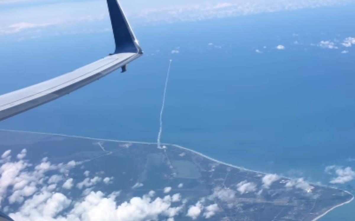 Atlas V rocket launch from a plane