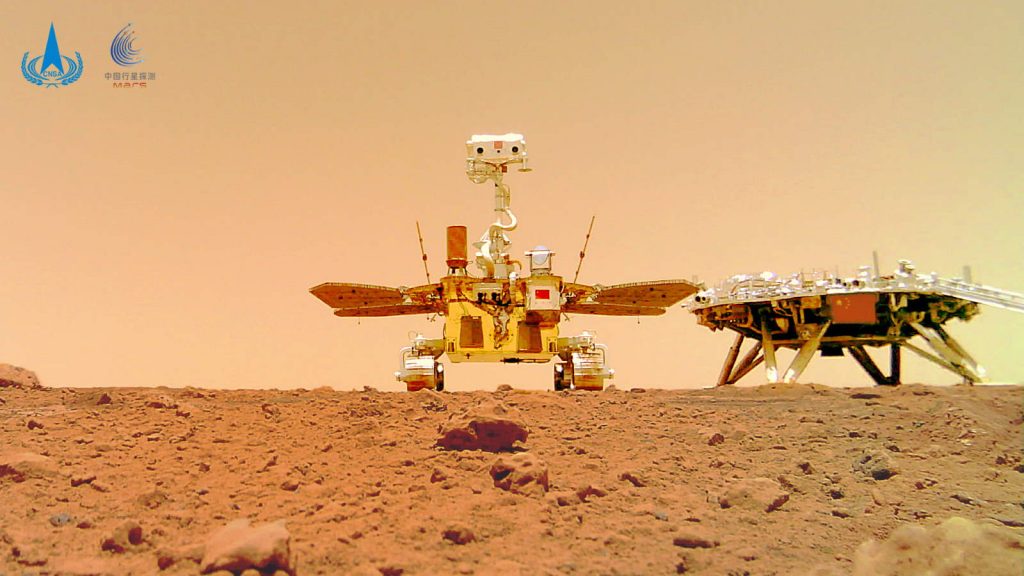 Chinese Mars rover Zhurong and Lander Tianwen-1 group selfie
