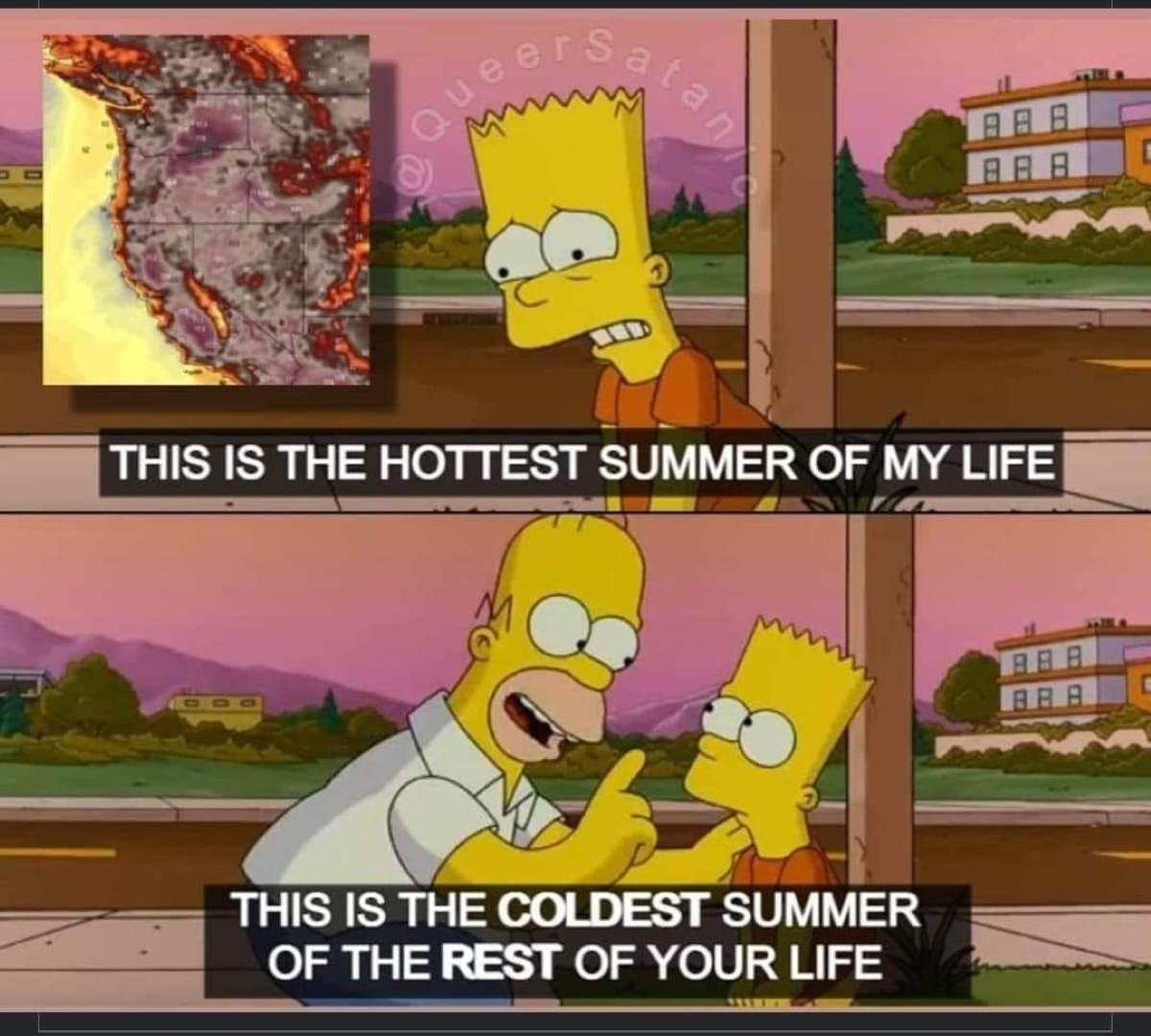 The Simpsons meme about global warming