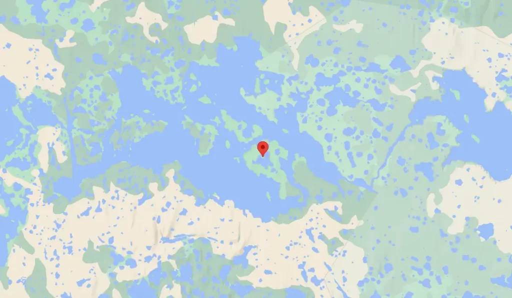 The largest island-in-a-lake-on-an-island-in-a-lake-on-an-island: An unnamed lake on an unnamed island in an unnamed lake on Victoria Island