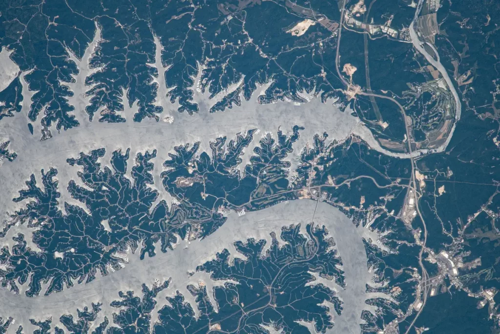 Most beautiful Earth photos taken from the International Space Station in 2021: Lake of the Ozarks in Missouri