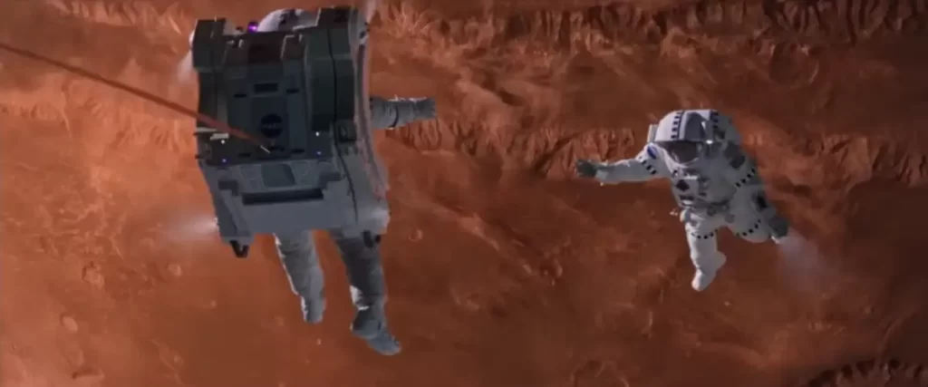 The Martian jet scene